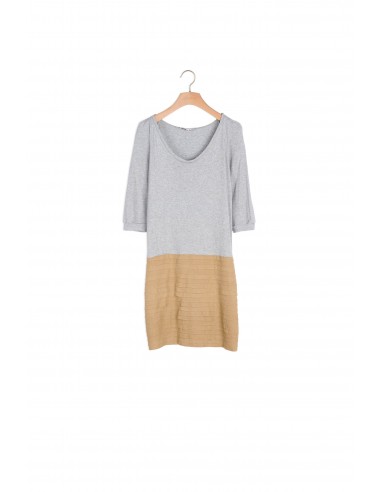 ROBE Gris/Camel pas cher 